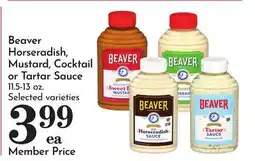 Pavilions Beaver Horseradish, Mustard, Cocktail or Tartar Sauce offer