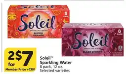 Vons Soleil Sparkling Water offer