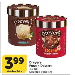 Vons Dreyer's Frozen Dessert offer