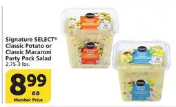 Vons Signature SELECT Classic Potato or Classic Macaroni Party Pack Salad offer