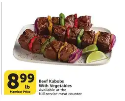 Vons Beef Kabobs With Vegetables offer