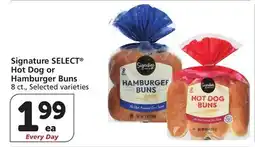 Vons Signature SELECT Hot Dog or Hamburger Buns offer