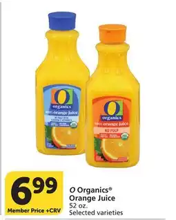 Vons O Organics Orange Juice offer