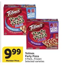 Vons Totinos Party Pizza offer