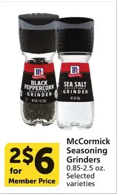 Vons McCormick Seasoning Grinders offer