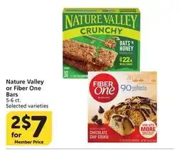 Vons Nature Valley or Fiber One Bars offer