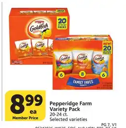 Vons Pepperidge Farm Variety Pack offer