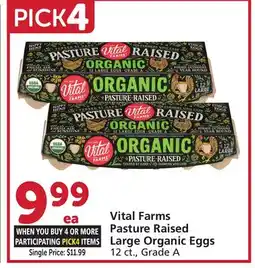 Vons Vital Farms Pasture Raised Large Organic Eggs offer