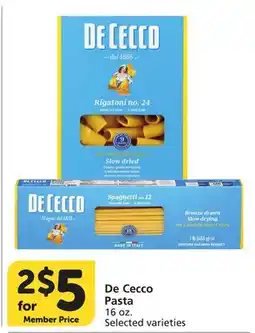Vons De Cecco Pasta offer