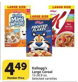 Vons Kellogg's Large Cereal offer