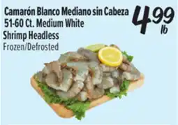 El Super 51-60 Ct. Medium White Shrimp Headless offer