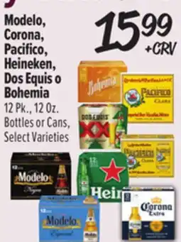 El Super Modelo, Corona, Pacifico, Heineken, Dos Equis o Bohemia offer