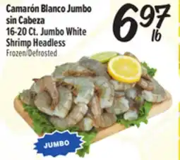 El Super 16-20 Ct. Jumbo White Shrimp Headless offer