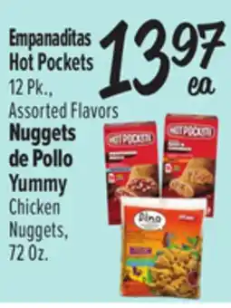 El Super Hot Pockets 12 Pk., Assorted Flavors, Yummy Chicken Nuggets, 72 Oz offer