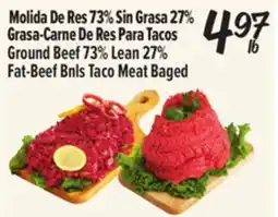 El Super Ground Beef 73% Lean 27% Fat-Beef Bnls Taco Meat Baged offer