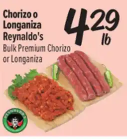 El Super Fresh Reynaldo's Bulk Premium Chorizo or Longaniza offer