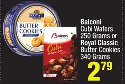 Super King Markets Balconi Cubi Wafers 250 Grams or Royal Classic Butter Cookies offer