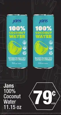 Super King Markets Jans 100% Coconut Water offer