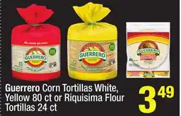 Super King Markets Guerrero Corn Tortillas White, Yellow 80 ct or Riquisima Flour Tortillas 24 ct offer