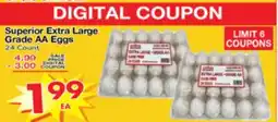 Superior Grocers Superior Extra Large Grade AA Eggs offer
