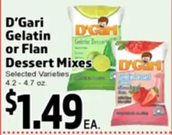 Superior Grocers D'Gari Gelatin or Flan Dessert Mixes offer