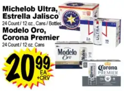 Superior Grocers Michelob Ultra, Estrella Jalisco, Modelo Oro, Corona Premier offer