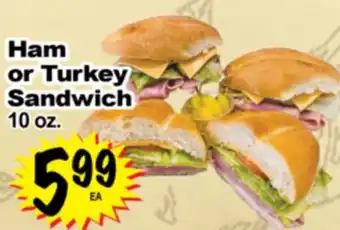 Superior Grocers Ham or Turkey Sandwich offer