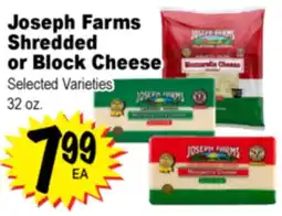 Superior Grocers Joseph Farms Shredded or Block Cheese offer