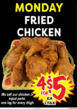 Superior Grocers MONDAY FRIED CHICKEN offer