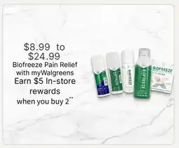 Walgreens Biofreeze Pain Relief offer