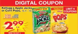 Superior Grocers Kellogg's Apple Jacks or Corn Pops offer