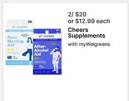 Walgreens Cheers Supplements offer