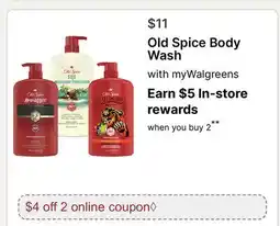 Walgreens Old Spice Body Wash offer