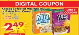 Superior Grocers Kellogg's Frosted Mini Wheats or Raisin Bran Cereal offer
