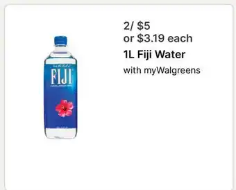 Walgreens Fiji Water offer