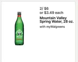 Walgreens Mountain Valley Spring Water offer