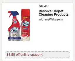 Walgreens Resolve Carpet Cleaning Products offer