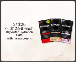 Walgreens DryWater Hydration Care offer