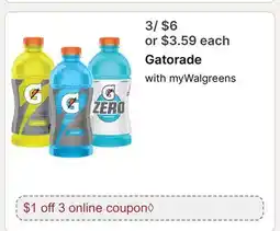 Walgreens Gatorade offer