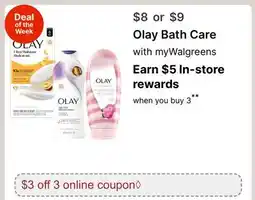 Walgreens Olay Bath Care offer