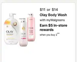 Walgreens Olay Body Wash offer