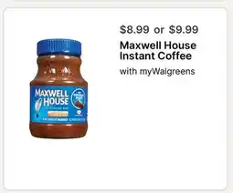Walgreens Maxwell House Instant Coffee offer