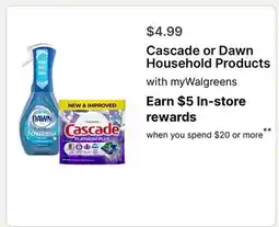 Walgreens Cascade or Dawn Household Products offer
