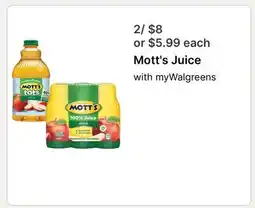 Walgreens Mott's Juice offer