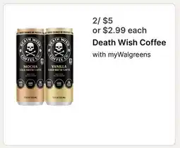 Walgreens Death Wish Coffee offer