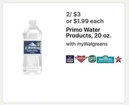 Walgreens Primo Water Products offer