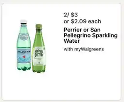 Walgreens Perrier or San Pellegrino Sparkling Water offer