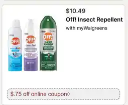 Walgreens Off! Insect Repellent offer