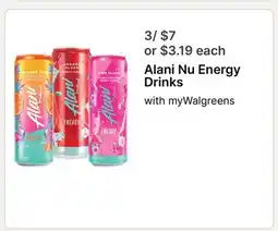 Walgreens Alani Nu Energy Drinks offer