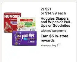 Walgreens Huggies Diapers and Wipes or Pull-Ups or Goodnites offer